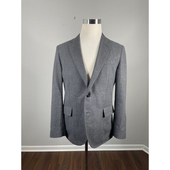 JCrew Ludlow Sport Coat Gray Abraham Moon Cotton Wool Blend 40S